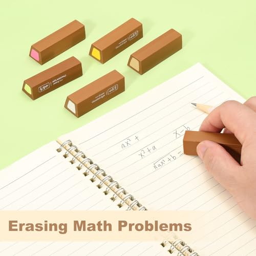 Gomme pour mathématiques et dessin PATIKIL rectangulaire lot de 10