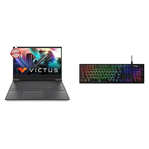 Image of HP Victus Gaming AMD Ryzen 7-5800H 16.1 inch(40.9 cm) FHD Gaming Laptop & HyperX Alloy Origins Mechanical USB Gaming Keyboard Black