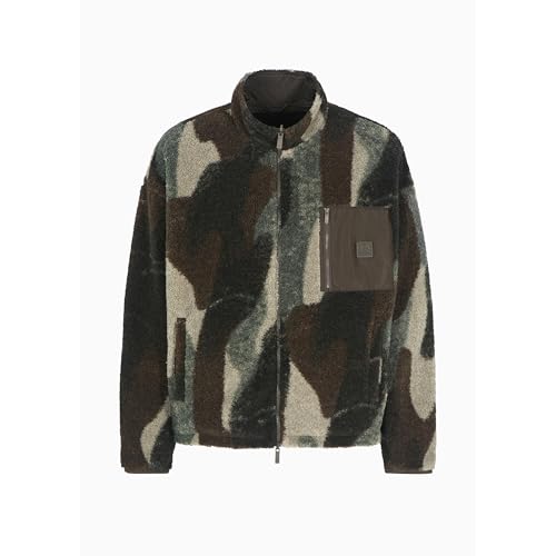 Armani Exchange Men's Faux Sherpa Artful Camo Zip Up Jacket3