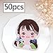 Fiocias 50Pcs Hair Clip Display Cards, Barrettes Packaging Paper Cardboard Tags Cute Jewelry Display Holder for DIY Barrettes Clips, Style A