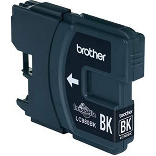 Brother LC-980BK Inkjet Cartridge, Black, Single Pack, Standard Yield, Includes 1 x Inkjet Cartridge, Brother Genuine Supplies