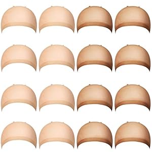 100 Pcs Wig Caps Stocking Caps for Wigs Stretchy Nylon Wig Cap for Women Elastic Medium Nude Wig Cap for Cosplay(Beige and Natural Nude)