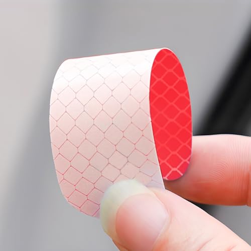 Image of BESULEN Car Door Open Reflective Stickers, 4PCS Night Visibility Safety Warning Protective Strip, Auto Anti-Collision Decorative Decals, Universal Vehicle Accessories for Most Cars (Red)