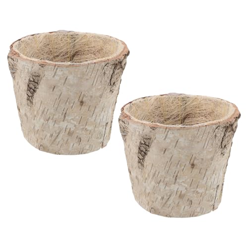 Pots de fleurs ronds en bois pour décoration extérieure