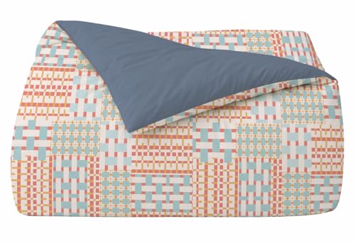 Image of Welspun Arlo Double Bed Quilt Comforter, 2-in-1 Reversible, Lightweight AC Quilt Blanket, Soft Breathable Microfiber for All Seasons & Winter Use, 200x200 cm Double Bed Quilt, Coral Almond