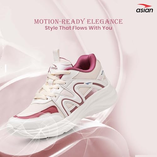 Image of ASIAN Women's Blossom-18 Sneakers for Women & Girls | Lightweight, Stylish & Comfortable Casual Shoes with Memory Foam & Durable Grip | Perfect for Walking, Gym, College