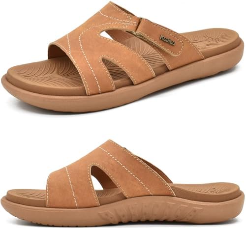 KuaiLu Womens Fashion Orthotic Slides Ladies Lightweight Athletic...