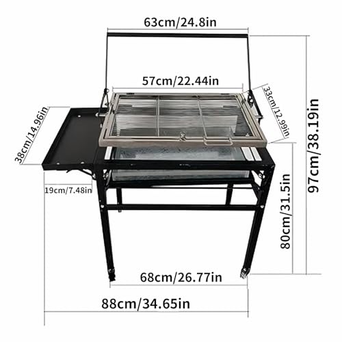 SQXLXDD Flip Charcoal Grill, 360° Rotating BBQ for Outdoor Camping by SQXLXDD - Image 5