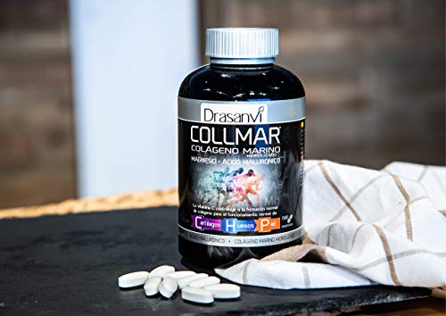 Drasanvi Collmar Combo Magnesium Lemon Powder 300G With Hydrolysed Marine Collagen + Magnesium 180 Tablets – Spaniard Beauty - Healthy Skin Cartilage And Bones - Supplements - Bundle #TOP3