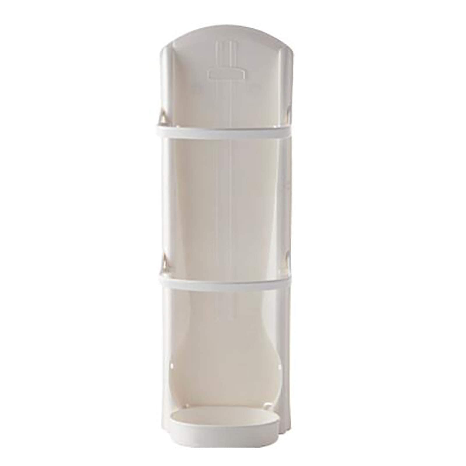 Étagère porte-parapluie support mural plastique blanc réglable pour maison