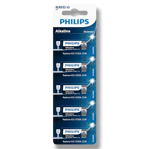 cPilha Alcalina 23A Philips Bateria MN21 V23GA A23 5 unidades