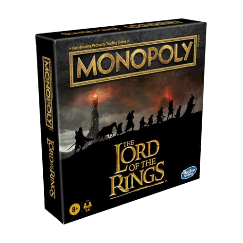 Hasbro Gaming Monopoly: The Lord of The Rings Edition Board Game Inspired by The Movie Trilogy, Play as a Member of The Fellowship, Ages 8 and Up (Amazon Exclusive)