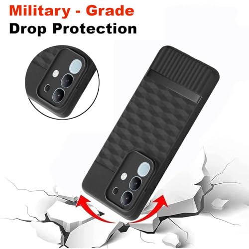 Image of Shockproof Case for Vivo T4x 5G / Y29 4G / Y31 Pro 5G / iQOO Z10x 5G | Full Camera Protection | TPU Flexible Back Cover for Vivo T4x 5G / Y29 4G / Y31 Pro 5G / iQOO Z10x 5G (Matte Black)