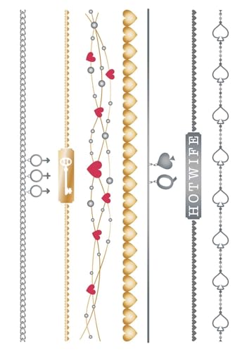 Hotwife Kinky Temporary Tattoo Anklets Sheet