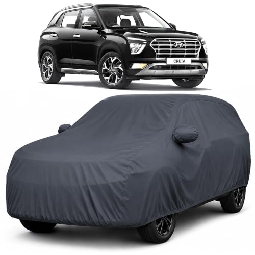 Image of Autofact Premium Car Cover for Creta 2020-2024 | All Weather Waterproof Full Body Car Cover | Light-Weight Triple-Stitched Outdoor Shield with UV Protection, Dustproof & Heat-Resistant