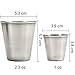 Ruisita 8 Pack 2.3 Ounce Stainless Steel Shot Cups Glass Drinking Vessel with 2 Pack Storage Case (2.3 Ounce/70 ml)