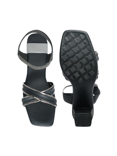 Image of Selfiee Cross Strap Block Heels Perfect for Every Occasion, Elegant Party Heel Sandals for Women & Girls