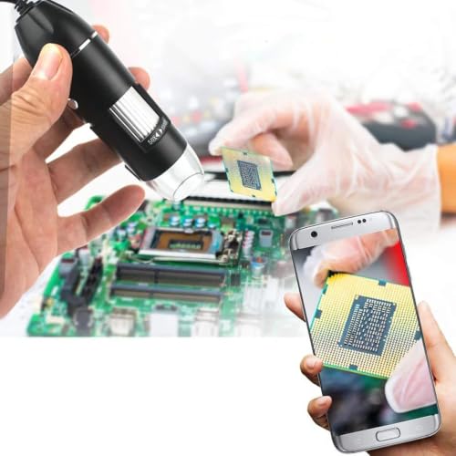 Zoom de 8 LED en microscopio digital tipo C con capacidad triple de conexión ajustable 2