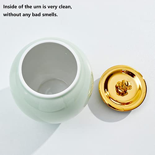 LINES ARTE Mittlere Urnen für menschliche Asche, 17,9 x 13,2 cm, Keramik, mittlere Größe, Schmetterling-Urnen für Asche, Erwachsene, Frauen/Mutter/Frauen, dekorative Urnen für Erwachsene Asche