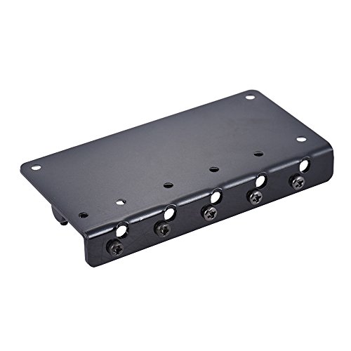 KKmoon Conjunto de ponte de 5 sela para substituição de parte de baixo elétrico de 5 cordas preta