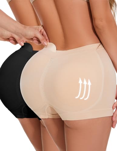 Image of Zimi Collection Butt Lifter Panties Shaperwear for Women Seamless Hip Enahncer Body Shaper Boyshort Padded Underwear