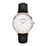 Cluse La Boheme Reloj de Mujer Cuarzo 38mm Correa de Cuero Color Negro CL18008
