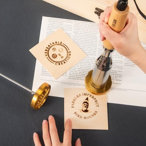 ACRSIKR Brennstempel für Holz, Personalisiertes Stempel Metall-Brandeisen für Leder,Holzartikel,Papier, Fleisch, Kuchen, Brot, Backen