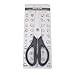 MOJO-HOME Ceramic Scissors Kitchen Utility Office Classroom Cooking Scissors Shears - White Blade/Black Handle