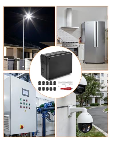 Verteilerdose Abzweigdose wasserdicht IP65 Aufputz, ZITFRI 15x11x7cm Klemmkasten Aufputz Abzweigkasten Garten Feuchtraum Verbindungsdose M20 für Ø6-12 mm Kabel Kabelabzweigkasten wasserdicht