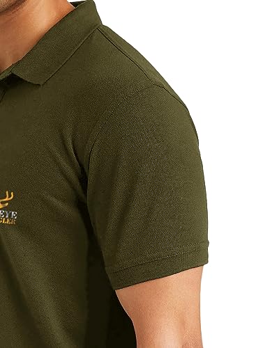 Image of EYEBOGLER Regular Fit Mens Polo Neck Half Sleeve Soild Casual Tshirt