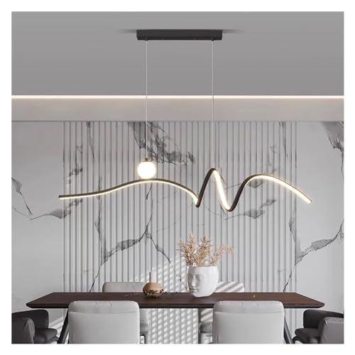 Lampe à suspension linéaire noire pour sublimer l'ambiance du restaurant