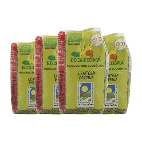 Lenteja pardina Ecolecera 500gr x 4 paquetes. Total de 2 kg