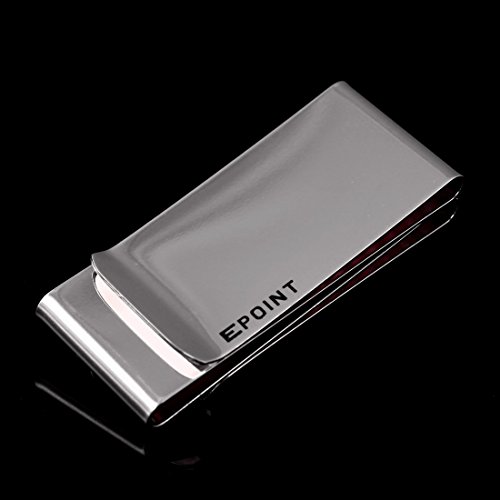 Epoint EQA09B03 Silver Stainless Steel Money Clip Wallet Fitted Design Double-Sided Money Clip Card Holder For Wedding3