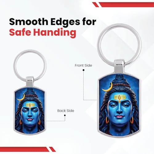 Image of Stylish Metal Keychains with Permanent Glossy Print - Inspirational Quotes & Spiritual Designs - Perfect Key chains for loved ones, Personal Use, Gifts & Return Gifts