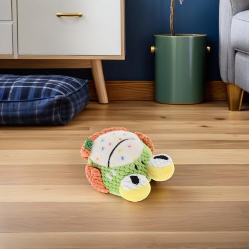HEALEEP Interactive Frog Shaped Dog for Puppies and Small Dogs, Plush Material with Pp Cotton Filling, USB Rechargeable Electronic Chew for Indoor and Outdoor Entertainment - 5