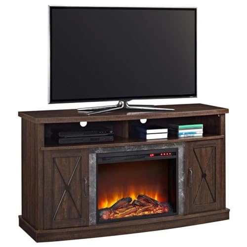 Ameriwood Home Barrow Creek Electric Fireplace TV Stand for TVs up to 60", Espresso -  Altra Furniture, 1809096COM