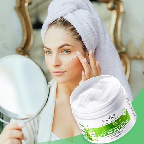 Lustwieta Aloe Vera Cream Face Cream and Body,Hydrating Refreshing Moisturizing Cream for Women Men,Sunburn Organic Hydrating Face Moisturiser for All Skin,Anti Aging & Wrinkle (White) Lustwieta Aloe Vera Cream Face Cream and Body,Hydrating Refreshing Moisturizing Cream for Women Men,Sunburn Organic Hydrating Face Moisturiser for All Skin,Anti Aging & Wrinkle (White)