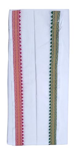 Image of Handloom Pure Cotton Traditional God Towel | Gamcha /Angocha Towel | Fast Absorbing Bath Towels for Men, Women & Kids | Perfect for Everyday Use |Pack of 1 | Size 76 x 178 cm | White