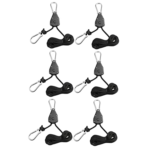 Toyvian Suspensions Pour Lampes De Culture Réglables 6 Pièces, Cordes De Levage à Poulie En Pp, Abs Et Métal, Adaptées Pour Tentes De Culture Et Ventilateurs, Système De Fixation Sécurisé