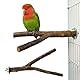 Natur Sitzstangen Set, 2 Stück Stehend Vogelkäfig Zubehör, Sitzstangen für Vogelkäfige, Sitzstangen für Wellensittiche, Vogel Zubehör für Käfig, für Wellensittich Kanarienvogel