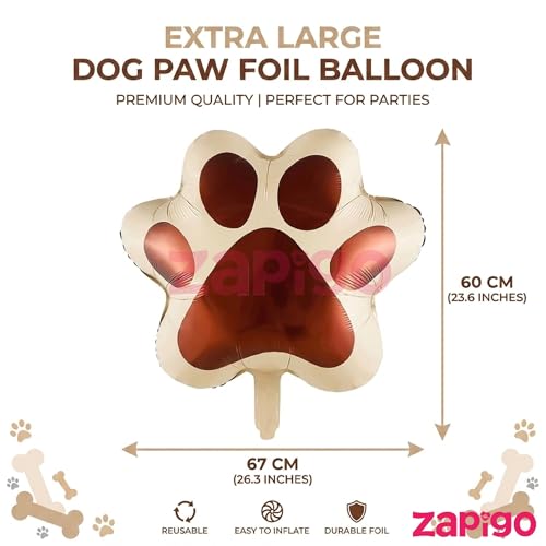 Image of Balloonistics Large Dog Paw Foil Balloon Pack Of 1