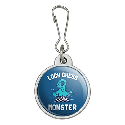 GRAPHICS & MORE Loch Chess Monster Lochness Funny Humor Jacket Handbag Purse Luggage Backpack Zipper Pull Charm