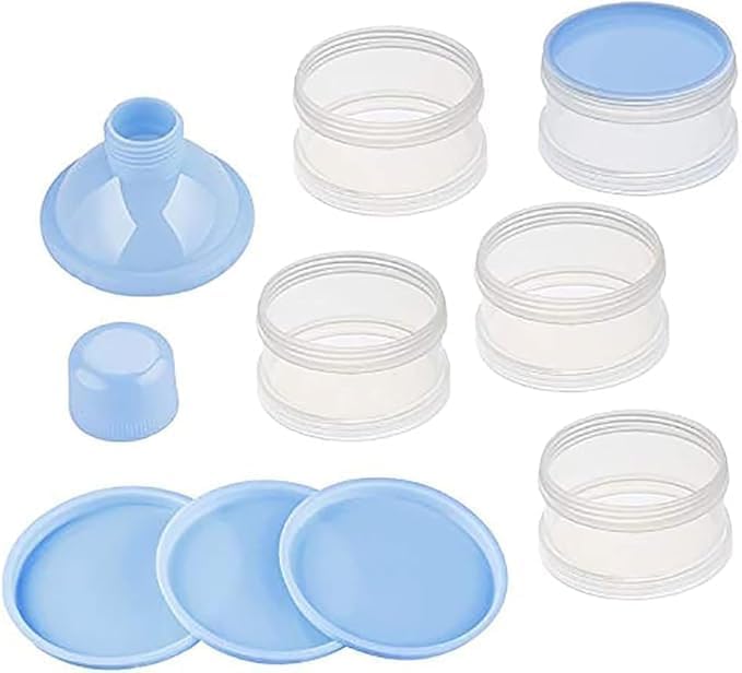 Image of Portable Stackable Snack Container with 5 Layers and Compartments for Food Storage Protein Powder Nuts Baby Formula Travel Picnic School Organizer Leak Proof Design