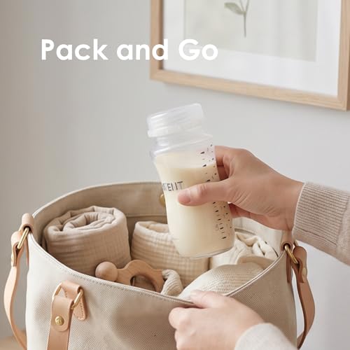 Image of Maymom Travel Bottle Caps, Replacement Bottle Lids Compatible with Philips Avent Natural & Anti-Colic Bottles (PP & Glass) and Selected Maymom Bottles (Transparent)
