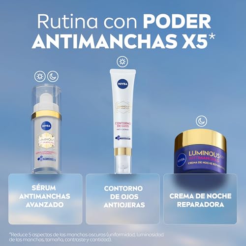 Miniatura 8 de Nivea Cellular Luminous630 - Contorno De Ojos - Crema Antimanchas - Con Ácido Hialurónico, Thiamidol Y Cafeína - Antiedad - Crema Antiarrugas - Reduce Hinchazón Y Ojeras - Todo Tipo De Pieles - 15 Ml