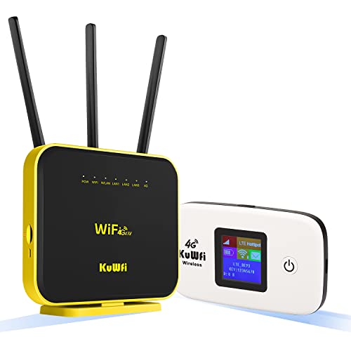 Kuwfi Bundle Of Goods 4G Lte Mobile Wifi Hotspot And 4G Lte Gigabit Router #TOP16