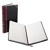 Boorum & Pease 9300R Record/Account Book, Black/Red Cover, 300 Pages, 14 1/8 x 8 5/8
