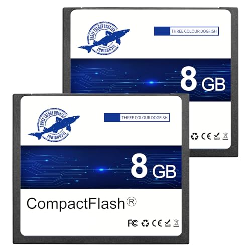 Image of Dogfish Compact Flash Memory Card 8GB 2PACK 133X FAT32 CF Cards for Vintage Digital Camera