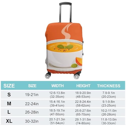 Carry on Luggage Cover Pumpkin Soup Suitcase Covers for Luggages Tsa Approved Travel Luggage Sleeve Protector Elastic Suitcase Protector Anti-Scratch Washable Fits 19-30 Inch Case -L2