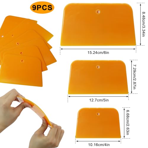 Image of Body Filler Spreaders, Plastic Spreader,4, 5, 6 Inch Reusable Automotive Body Fillers Hard for Applying Fillers, Putties, Glazes, Caulks and Paint (9)